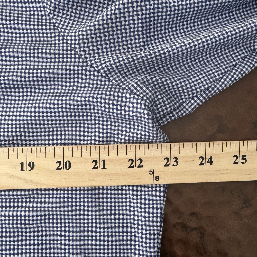 Mizzen+Main Trim Fit American Shirt Men XL Blue White Micro Check Stretch - Picture 11 of 12